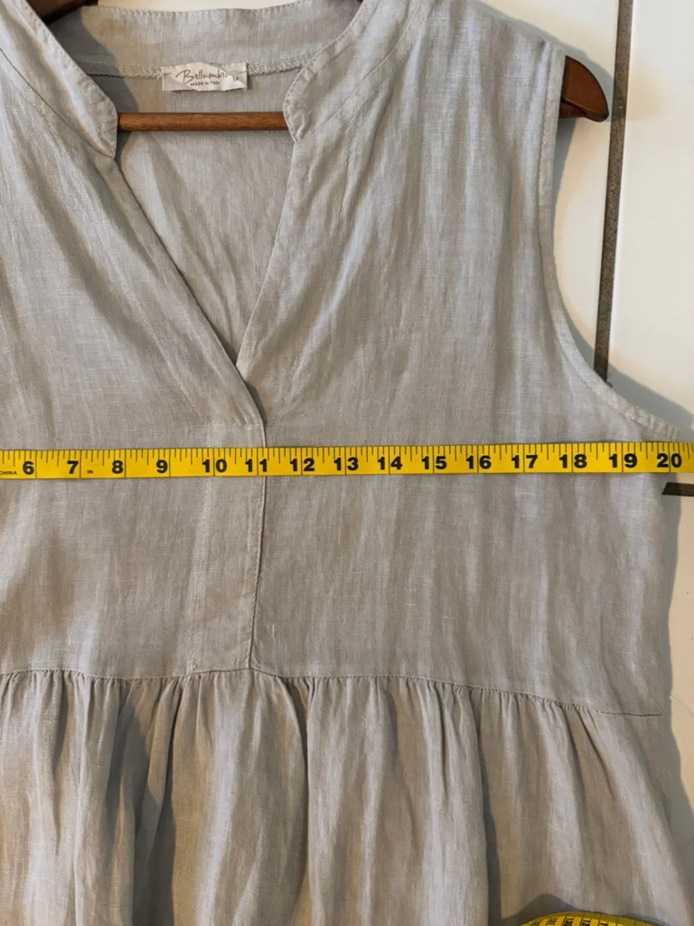 100% Made In Italy Linen Dress - Picture 4 of 7